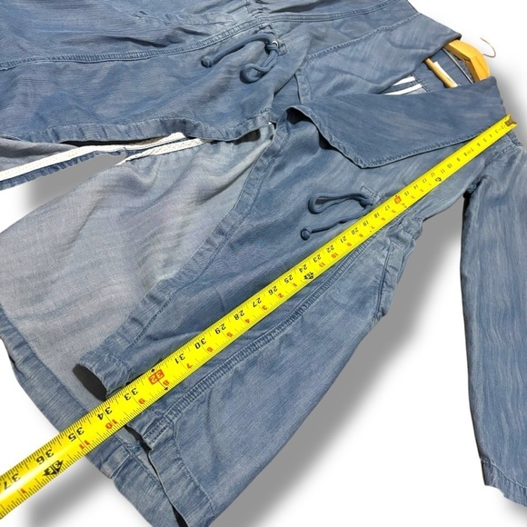 Max Jeans Blue Open Denim Cardigan Duster Jacket - Small - Picture 9 of 10